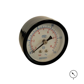 MANOMETER MIT AXIALER ANSCHLUSS Mod. JM