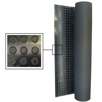ROLLE SCHWARZE GUMMI NOPPENMATTE