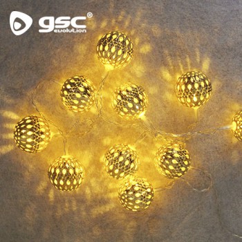 LED-Lichterkette mit Goldkugeln Ref. 5204456