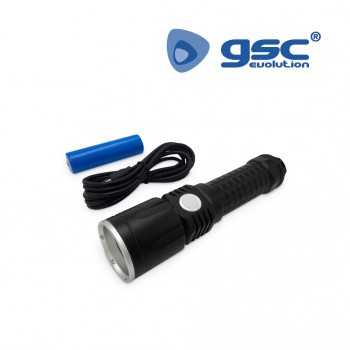 Aluminium-Taschenlampe mit USB-Kabel Ref. 001603249