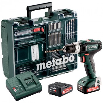 Pack Akku-Schlagbohrschrauber 12 Volt METABO Mod. POWERMAXX SB 12 + Zubehör-Set
